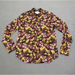 Urban Outfitters Your Neighbors Mens M Button Down Shirt Long Sleeve Abstract